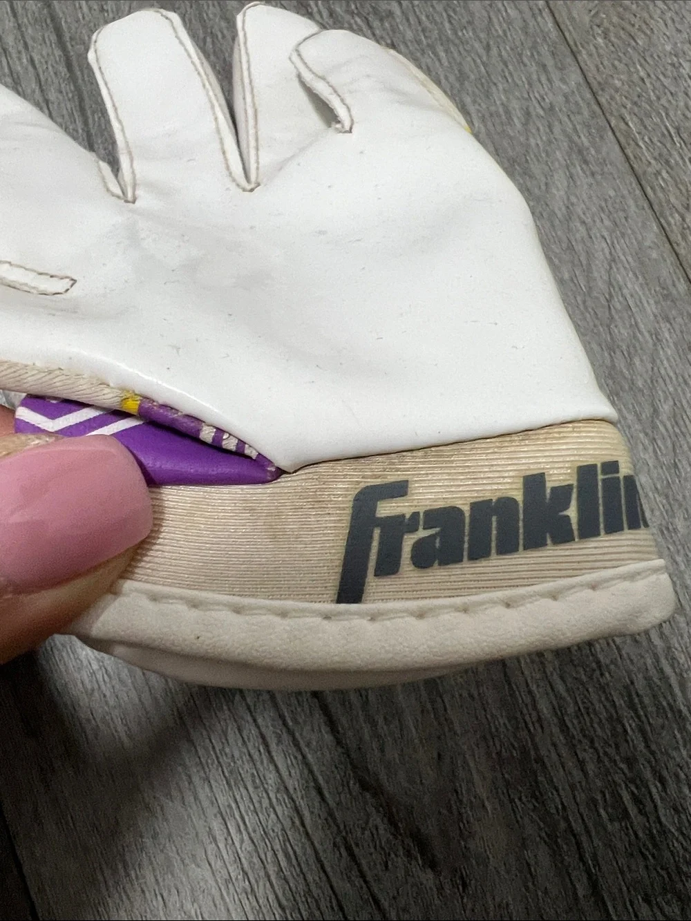 Franklin kids Minnesota Vikings football gloves- size XS